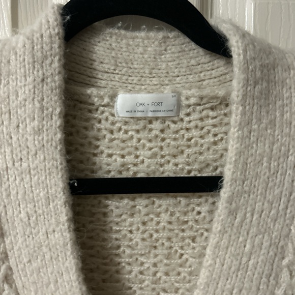 OAK + FORT Cream Knit Cardigan - Picture 3 of 3